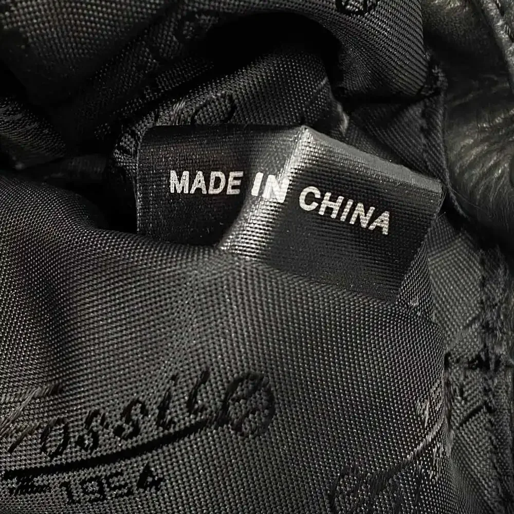 Fossil Black Backpack | OS Regular | Classic Solid Bag for Women